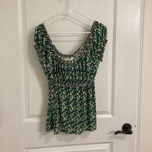 Max Studio Green and Blue Blouse